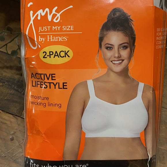 New Just my size 2pack white bras 44D - Picture 3 of 8